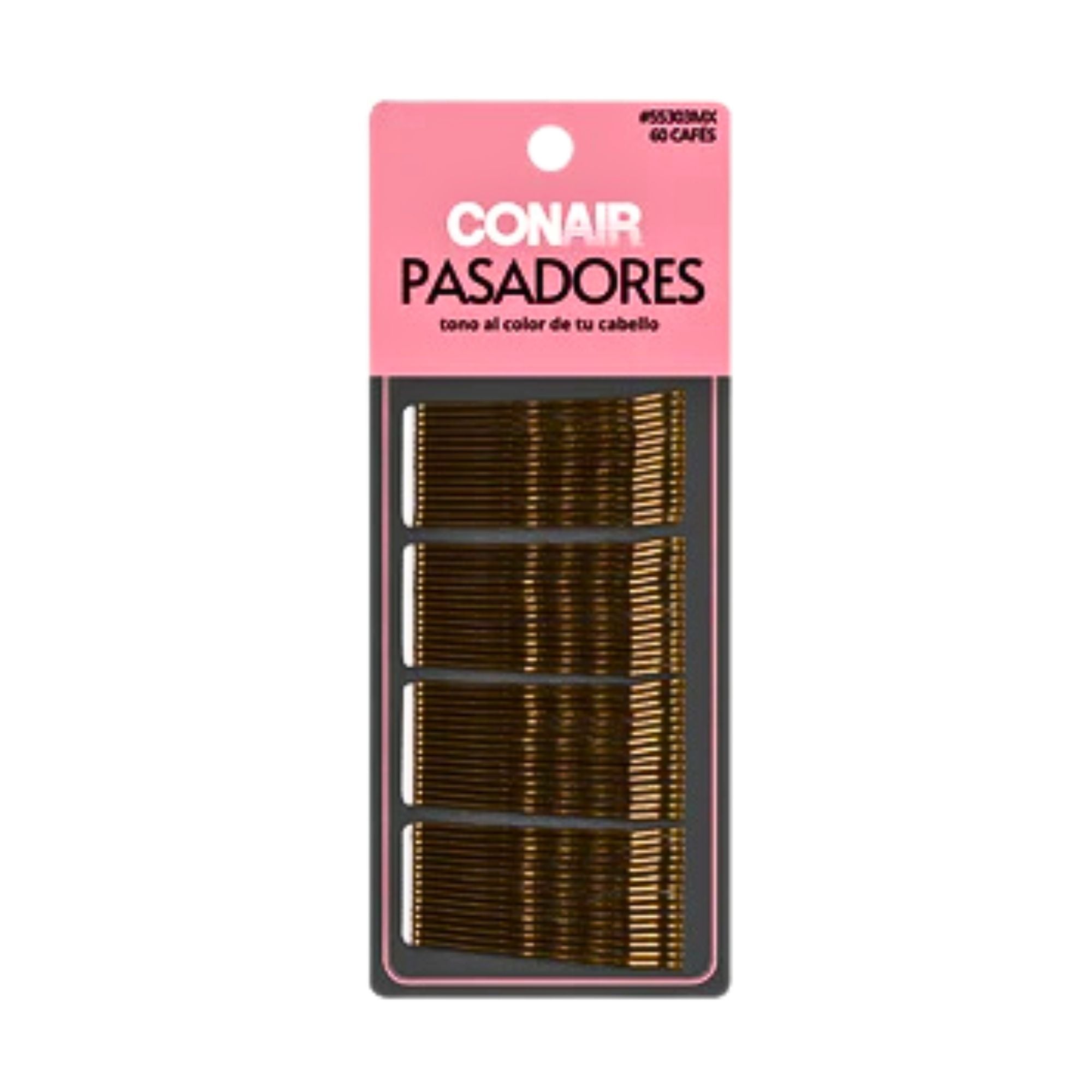 Conair Color Match Bobby Pins, Brunette, 60-Pieces