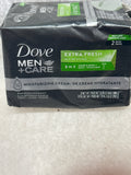 Dove Men+Care Body + Face Bar Extra Fresh 3.75 oz, 2 Bars