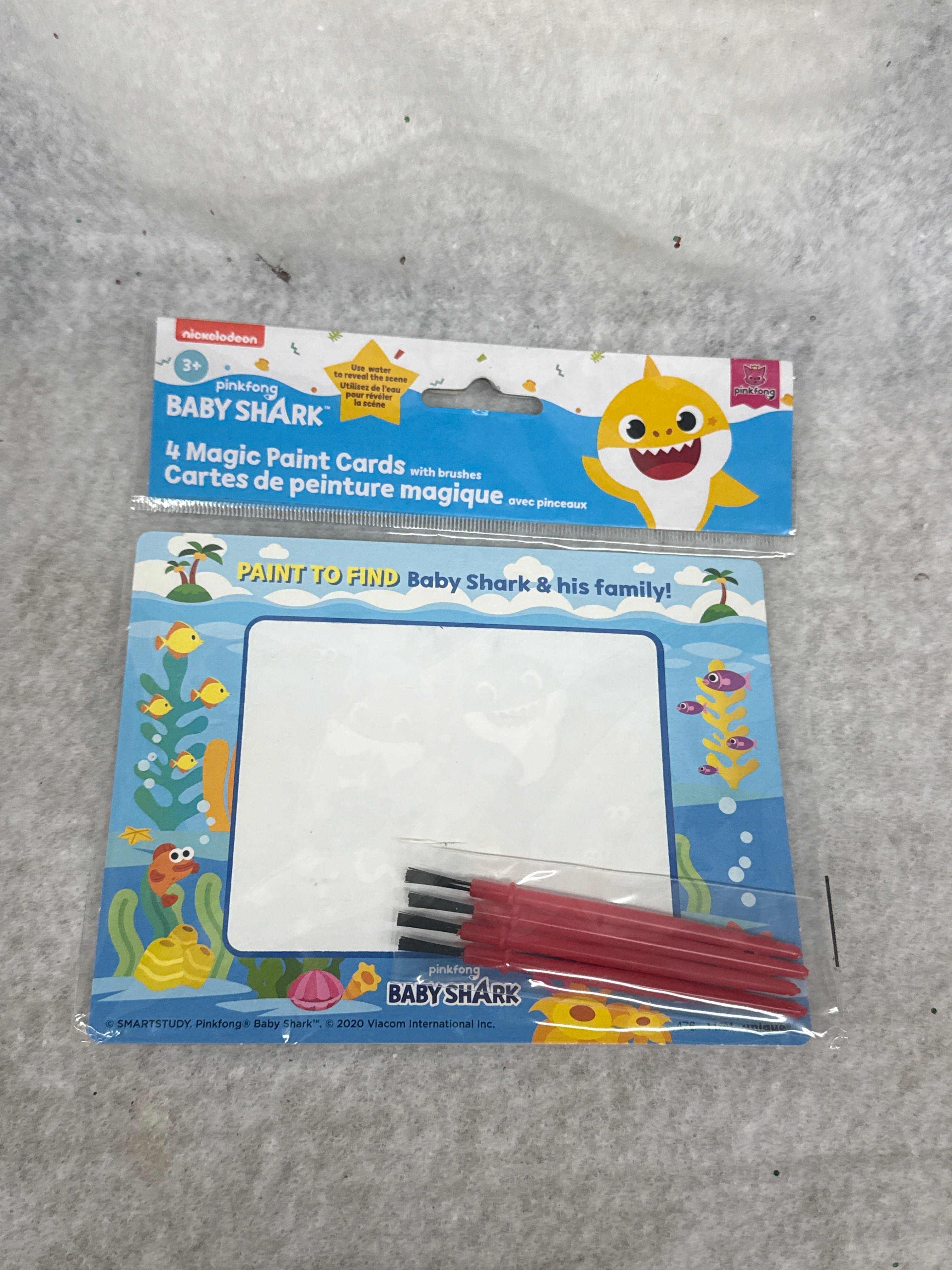 baby shark magic paint cards