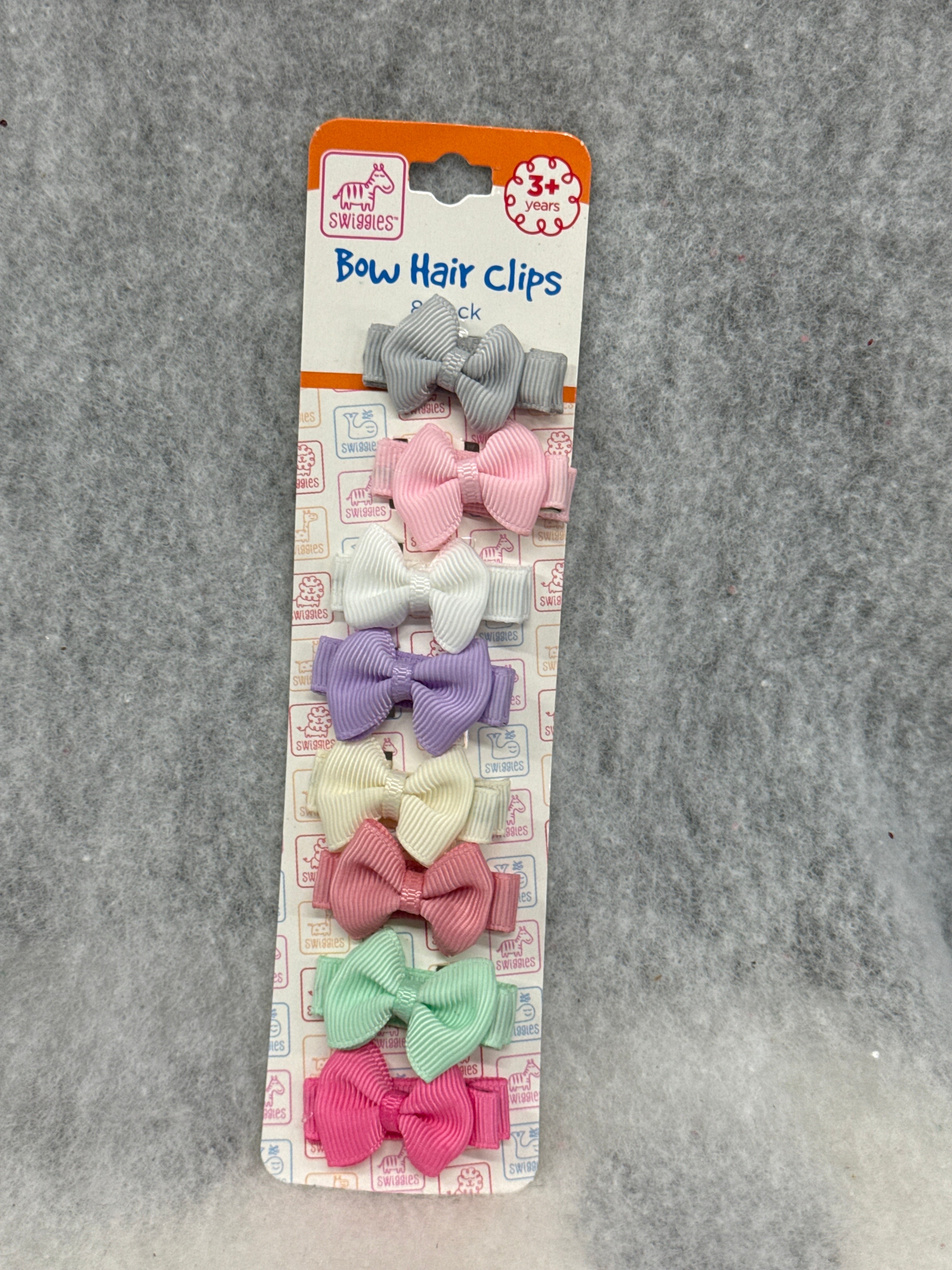 Swiggles Bow Hair Clips 8-Pack