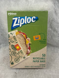 Ziploc Recyclable Paper Sandwich Bags, 50 Count