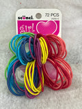 Scunci Girl Multi-Color Hair Ties, 72 Count