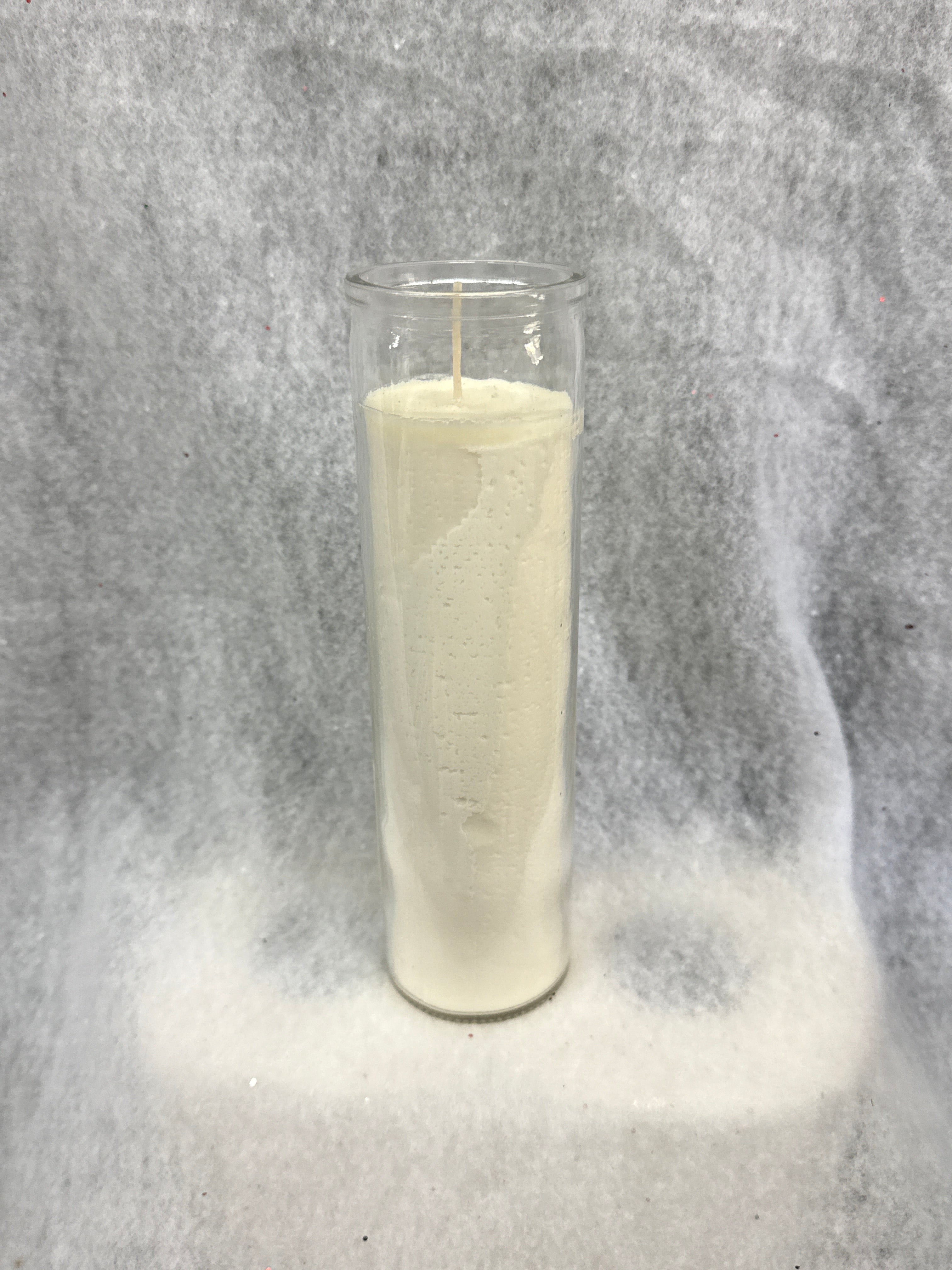 White Tall Glass Jar Candle