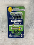 Gillette Sensor 3 Sensitive Comfortgel Disposable Razors, 3 Count