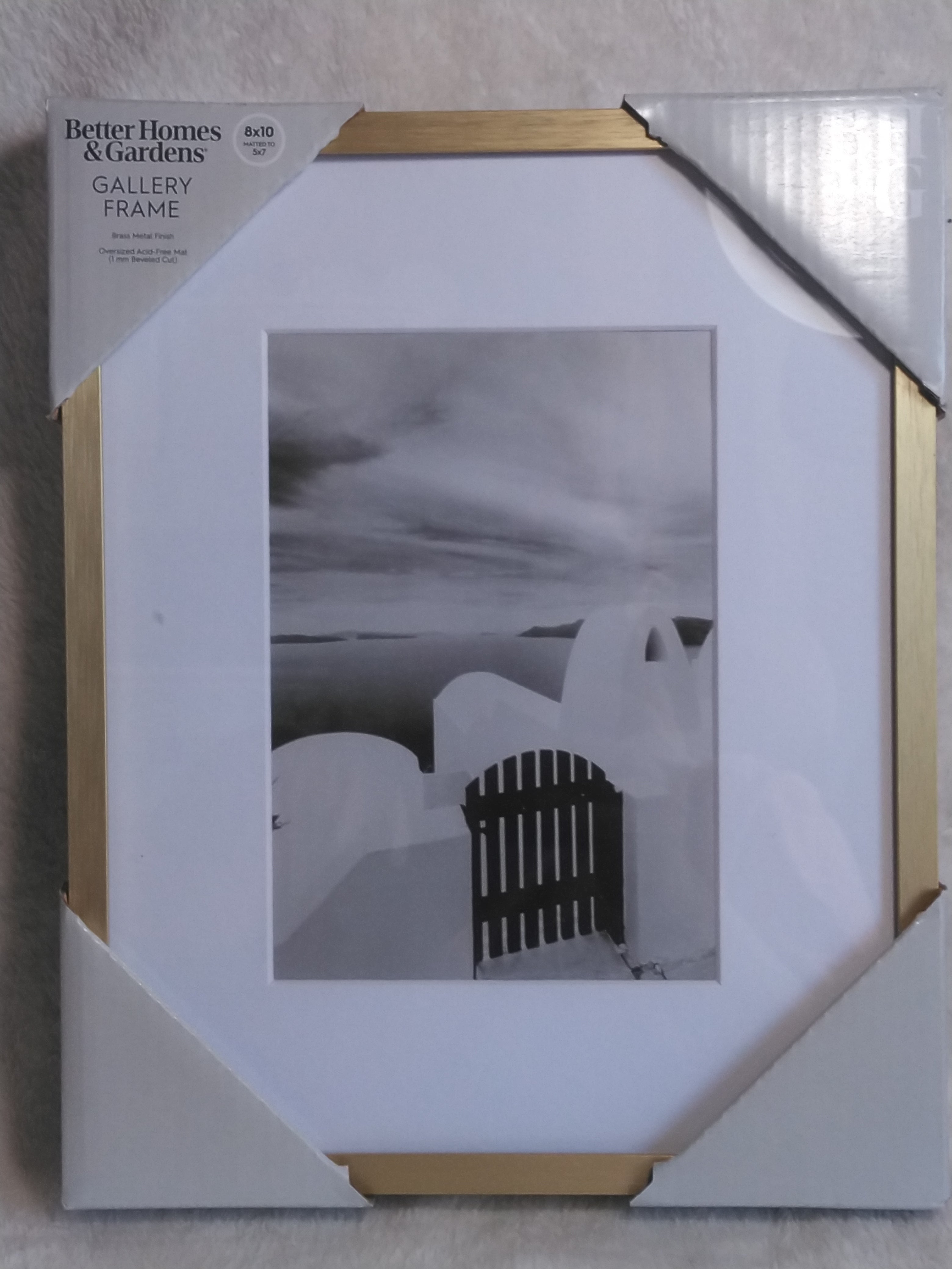 Better Homes & Gardens 8x10 Matted to 5x7 Brass Metal Gallery Frame