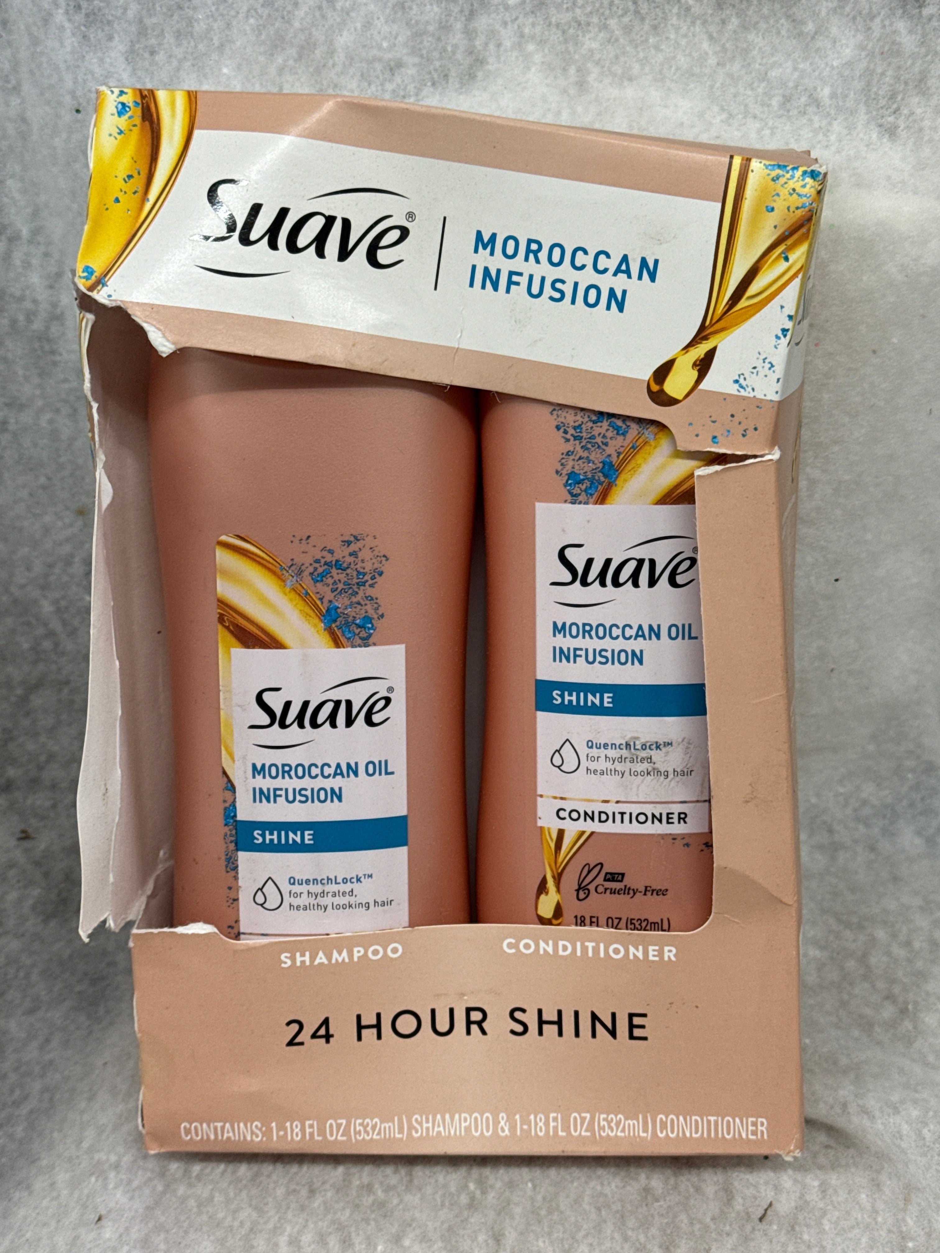 Suave Professionals Moroccan Infusion Shampoo & Conditioner Set, 18 fl oz, 2 Count