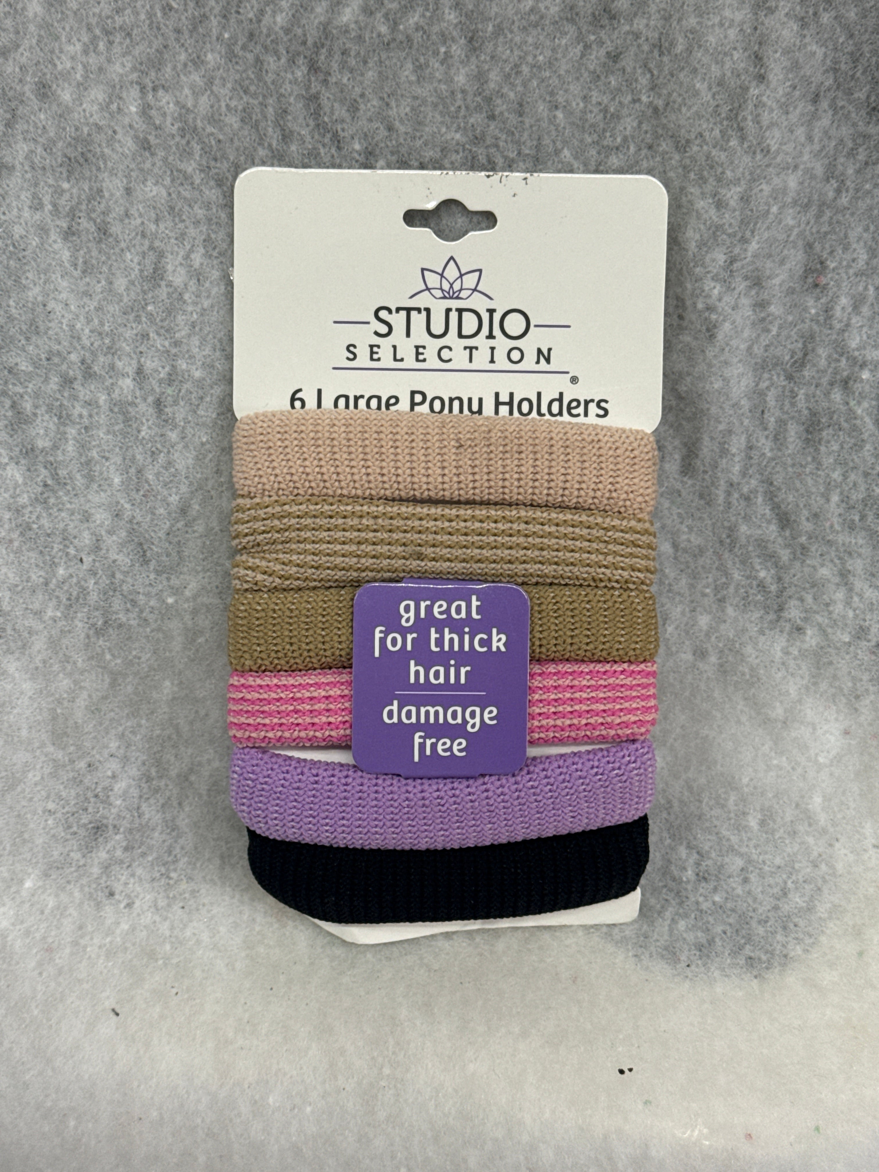 Studio Selection Wide Knit Pony Holder 6 Ct