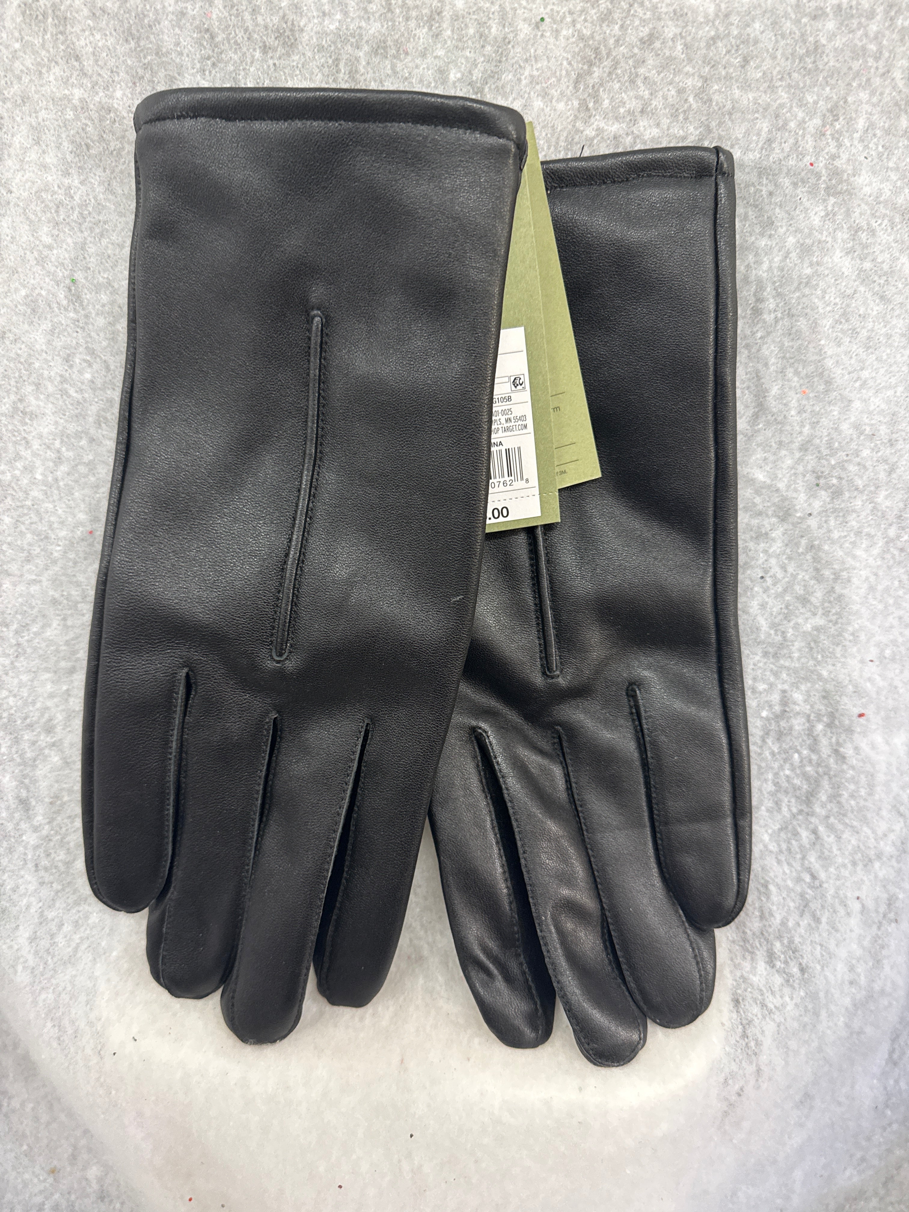 BLACK LEATHER GOODFELLOW GLOVES