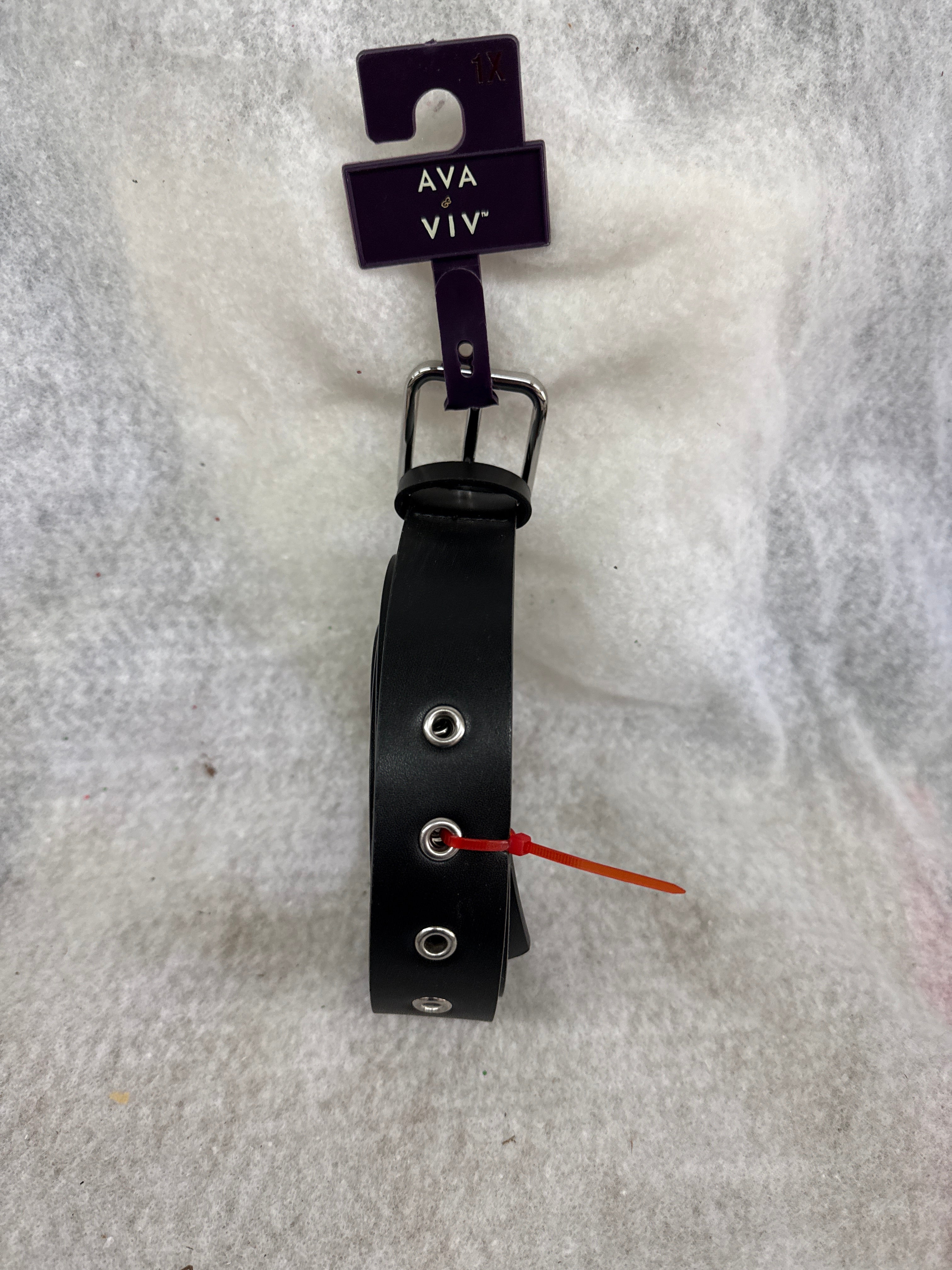 Ava & Viv Women's Plus Size Black Grommet Belt