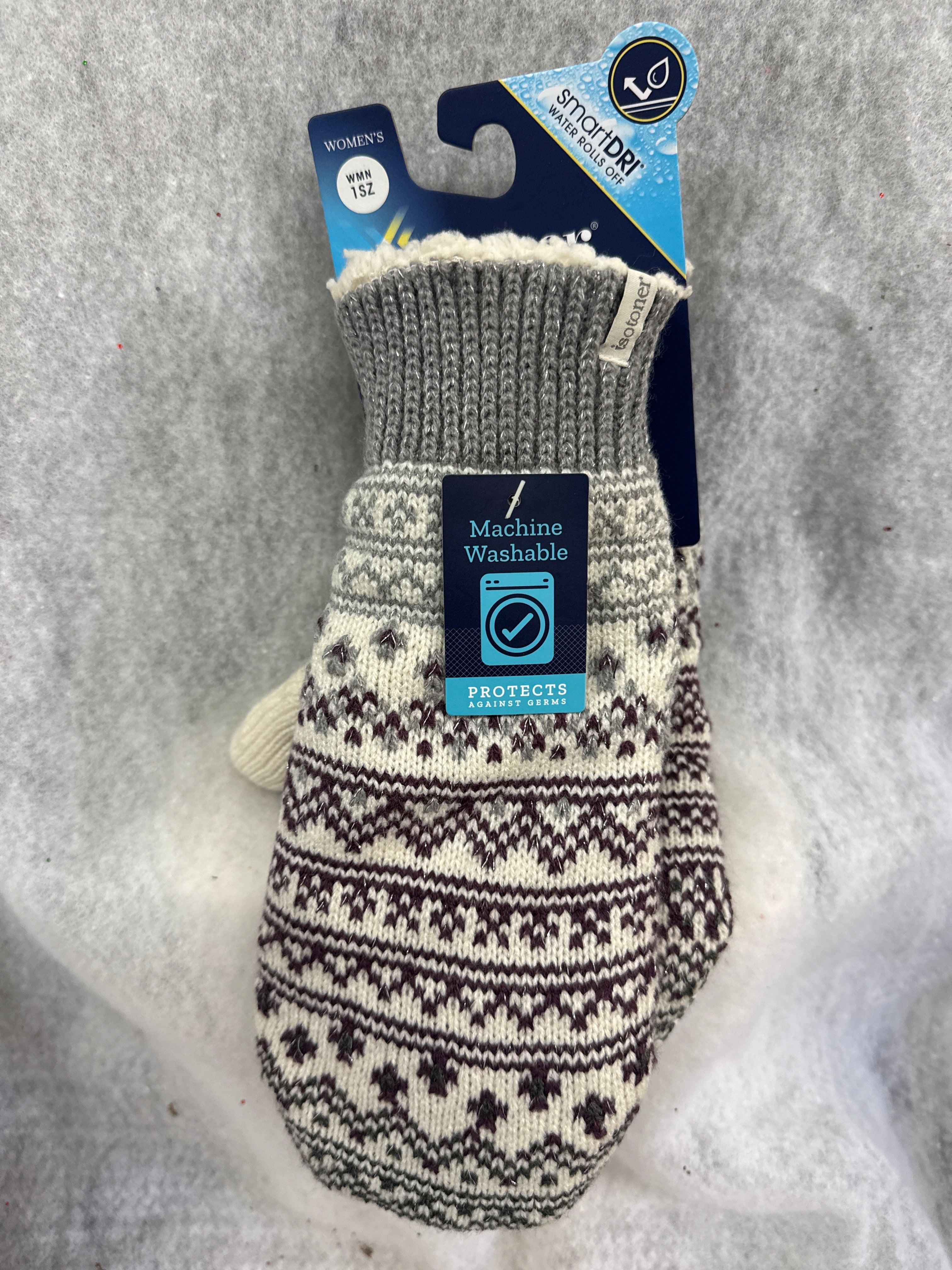 Isotoner Women's smartDRI Fair Isle Knit Mittens