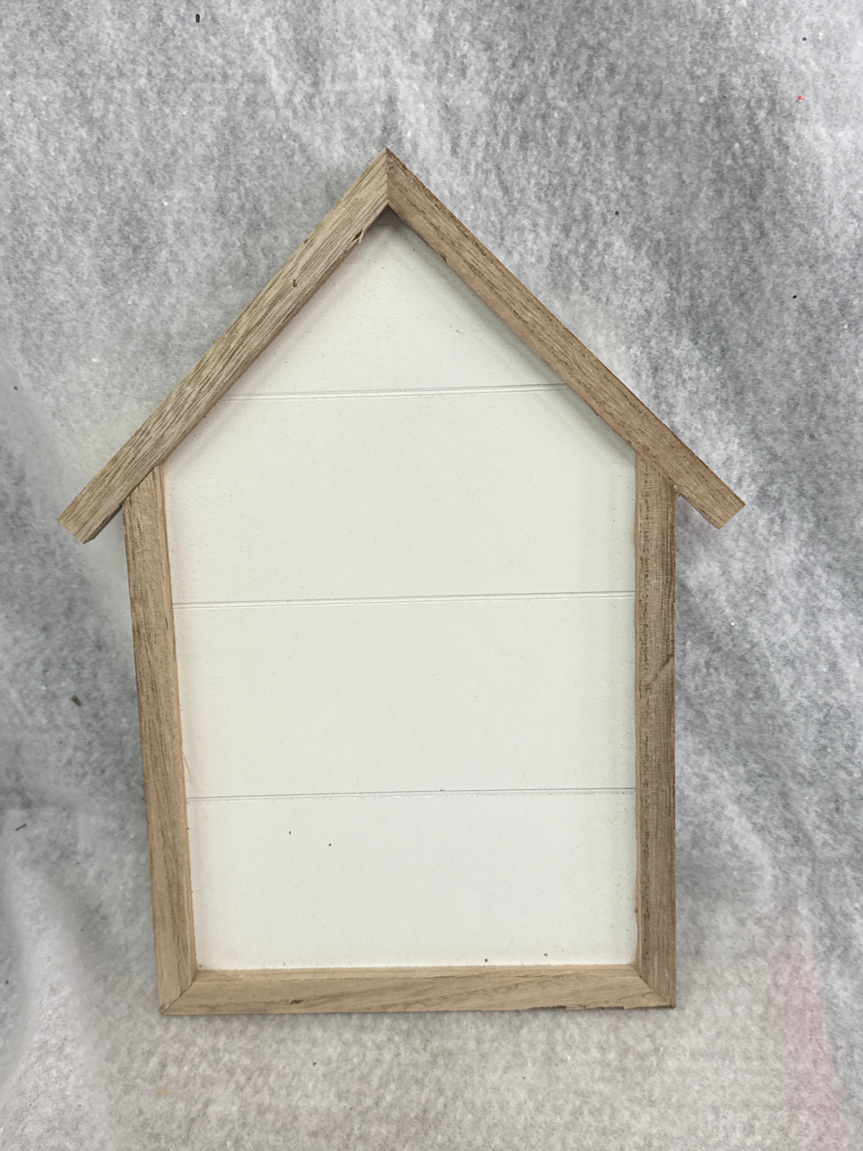 Rustic House-Shaped Wooden Sign