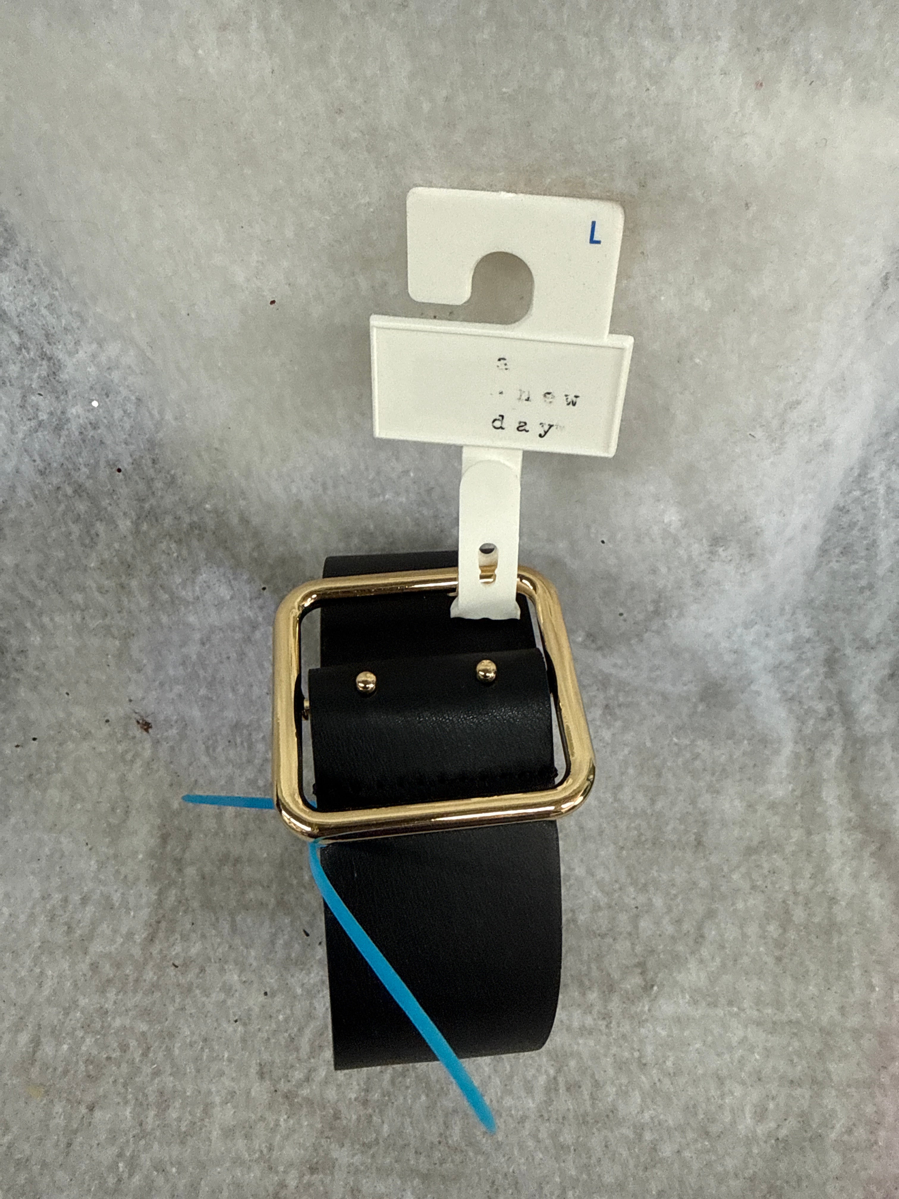 A New Day Black Square Buckle Belt