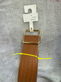 A New Day Women's Faux-Croc Belt with Gold Buckle