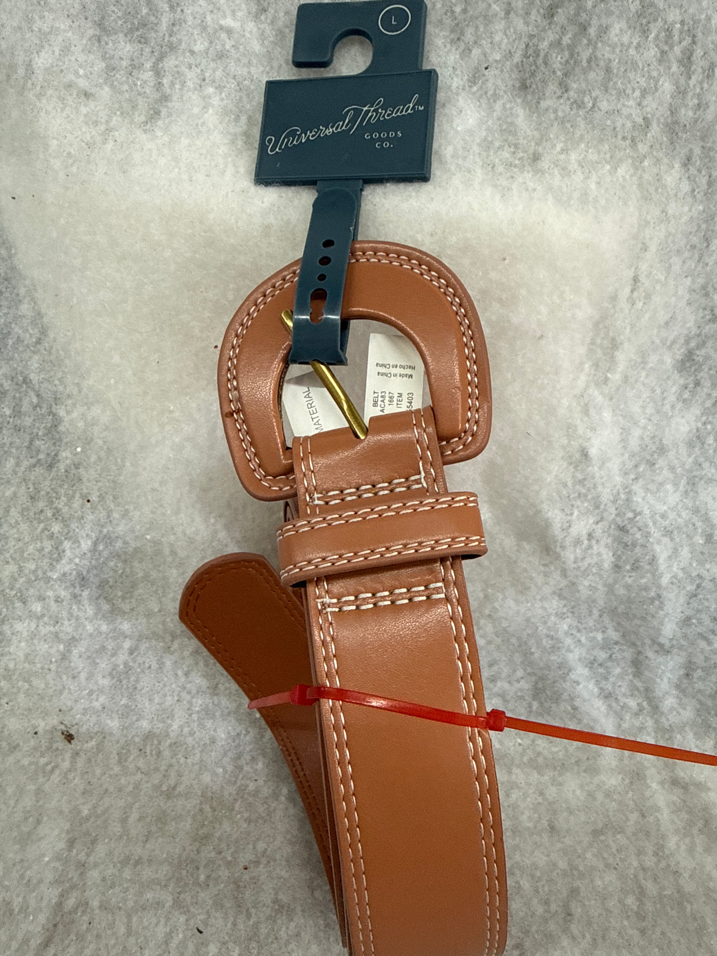 Universal Thread Women's 38-Millimeter Covered Buckle Thick Belt - Beige - Size L