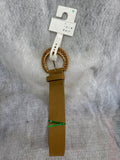 Women's Chunky Center Bar Belt - A New Day Beige - size M