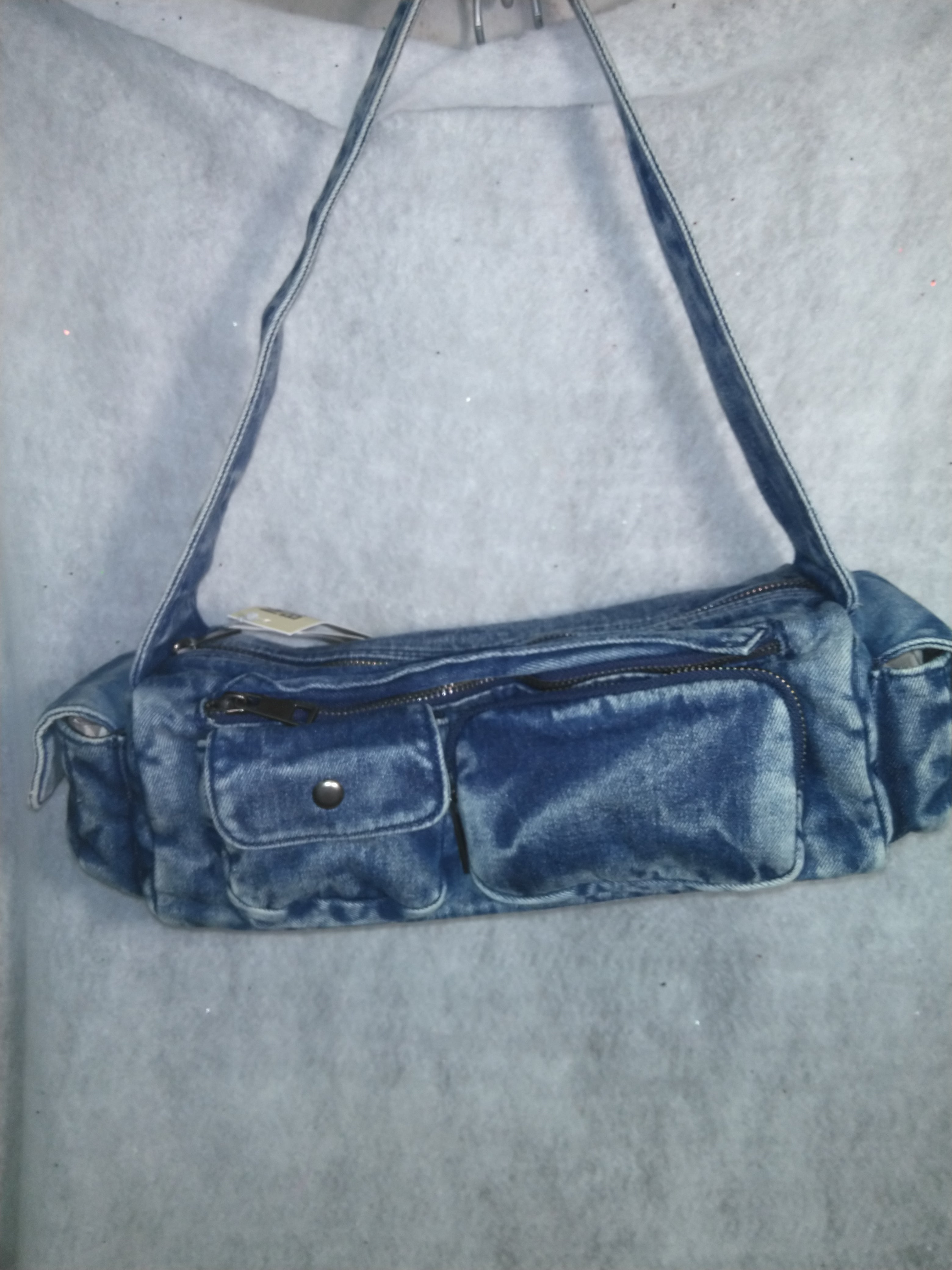 Coachtopia Cargo Shoulder Bag in Upcrafted Denim