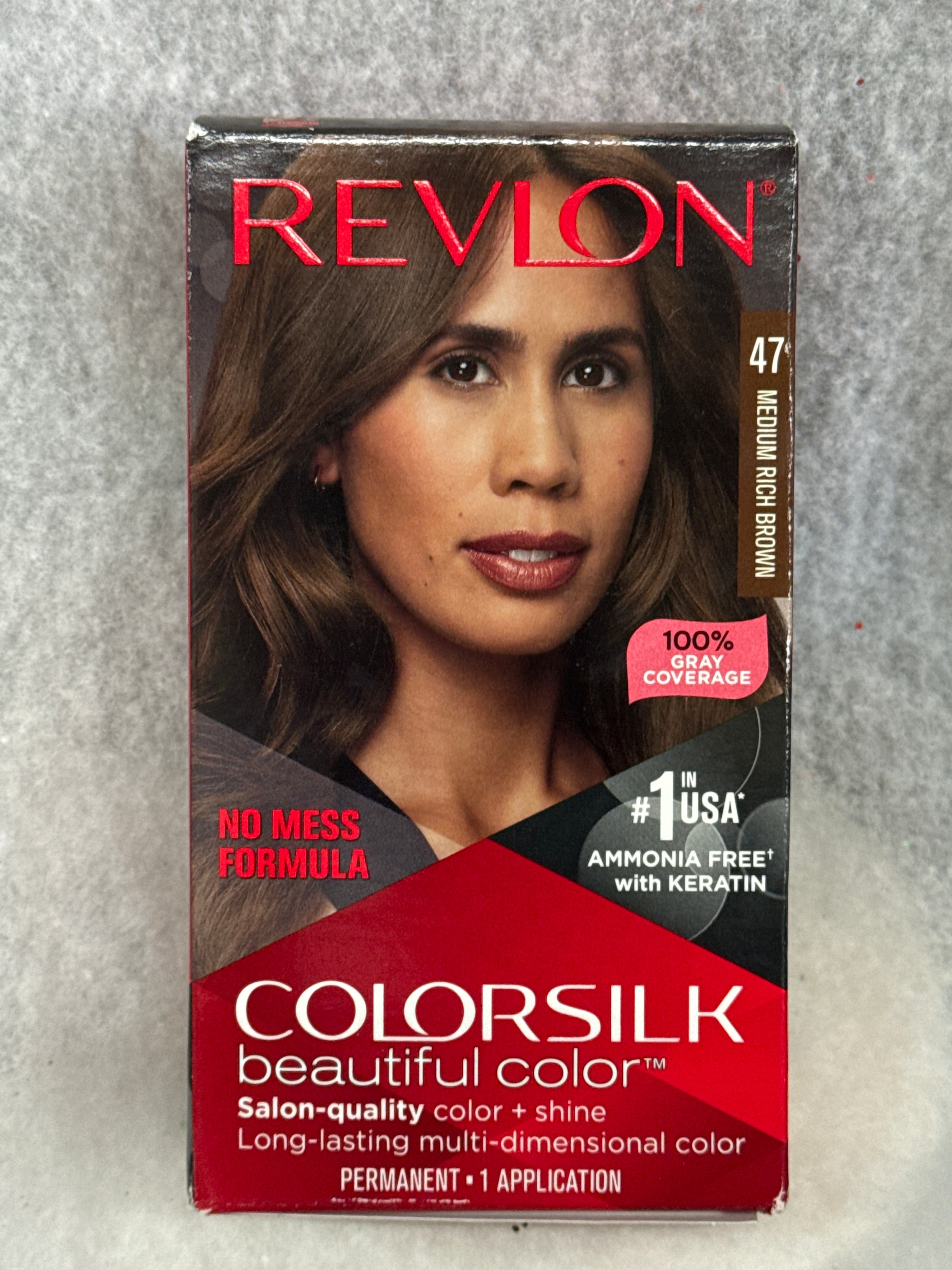 Revlon ColorSilk Permanent Hair Color with Bond Repair Complex - 47 Medium Rich Brown