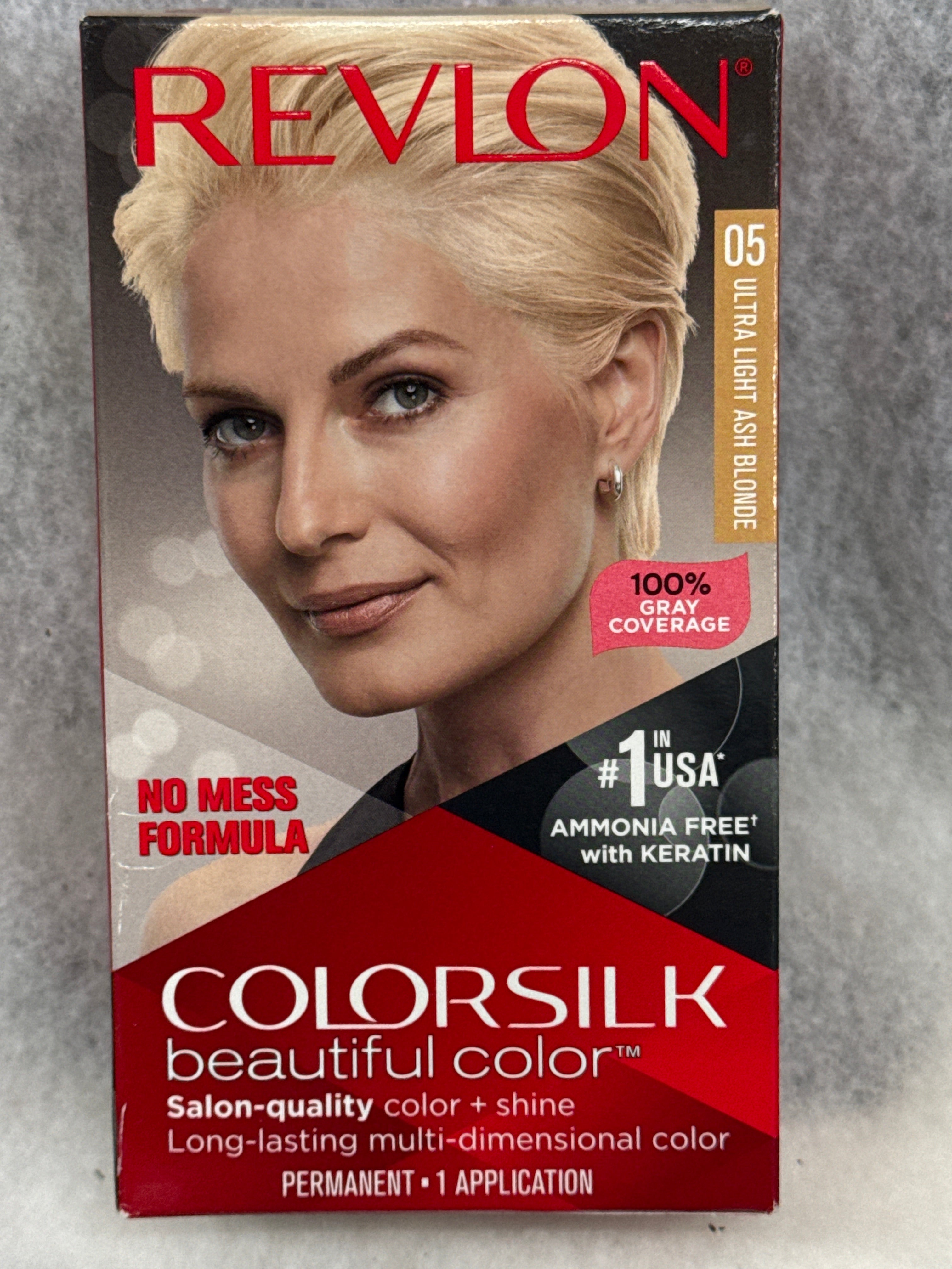 Revlon ColorSilk Permanent Hair Color Bond Repair Complex 05 Ultra Light Ash Blonde
