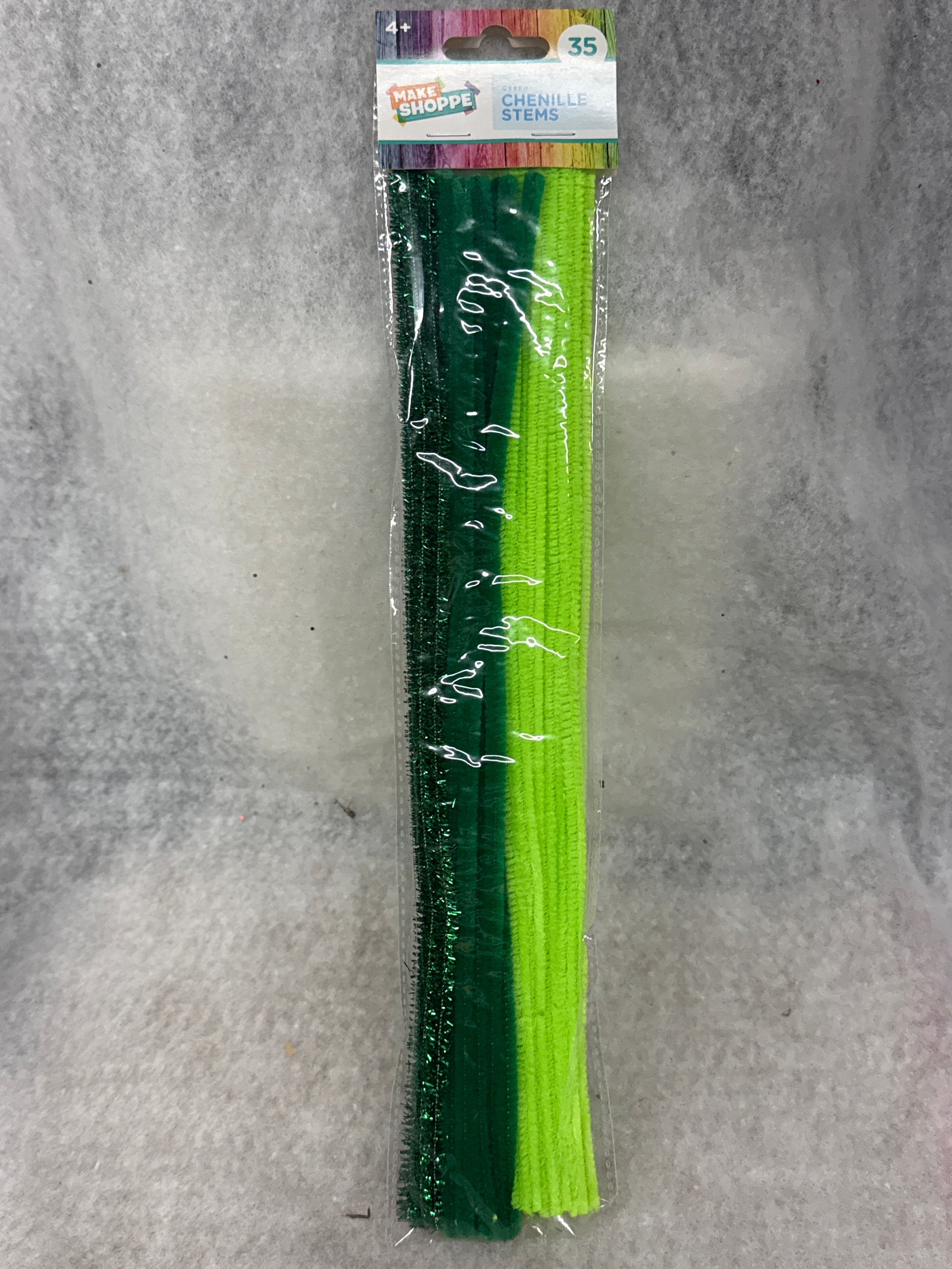 green pipe cleaners
