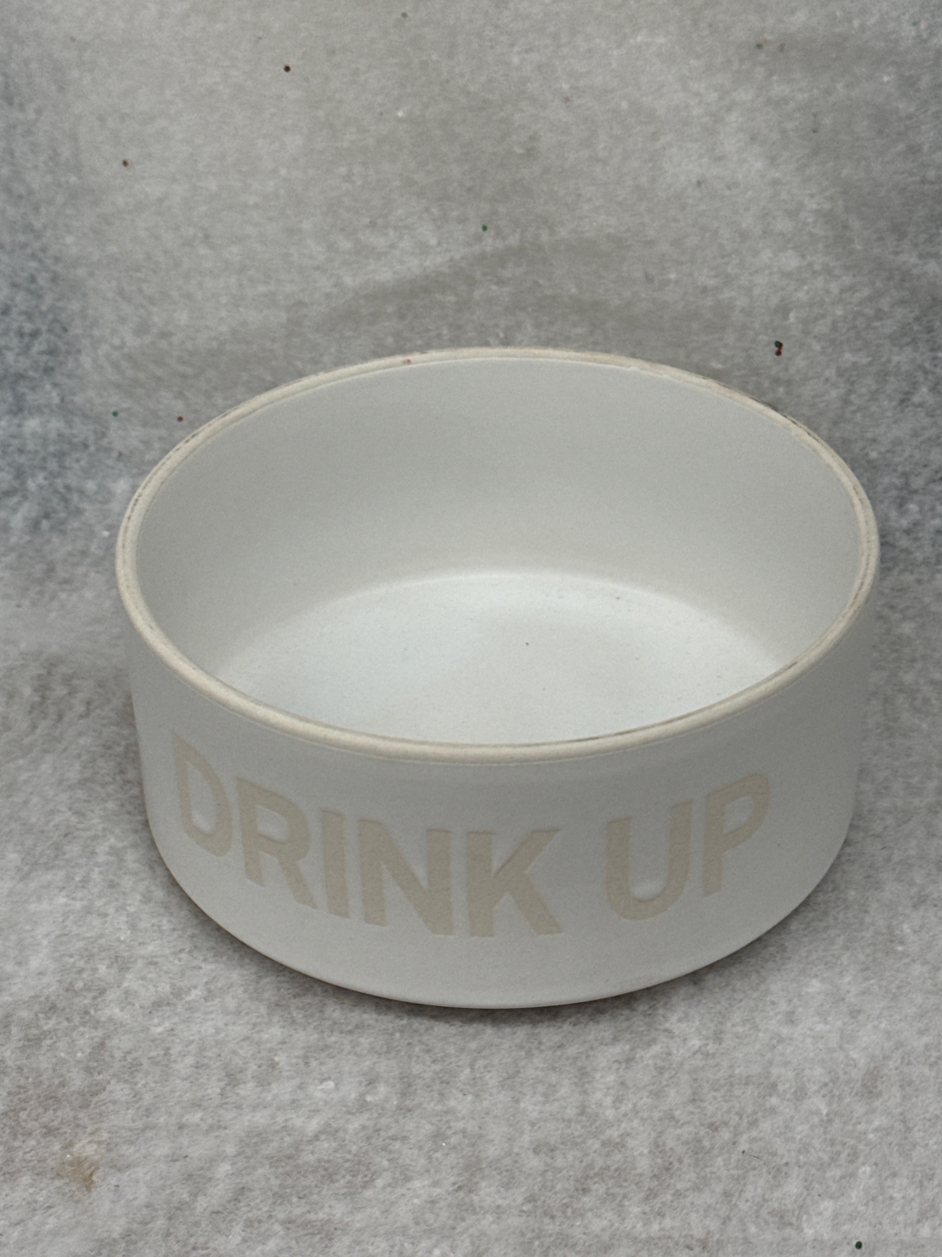 drink up glass dog bowl