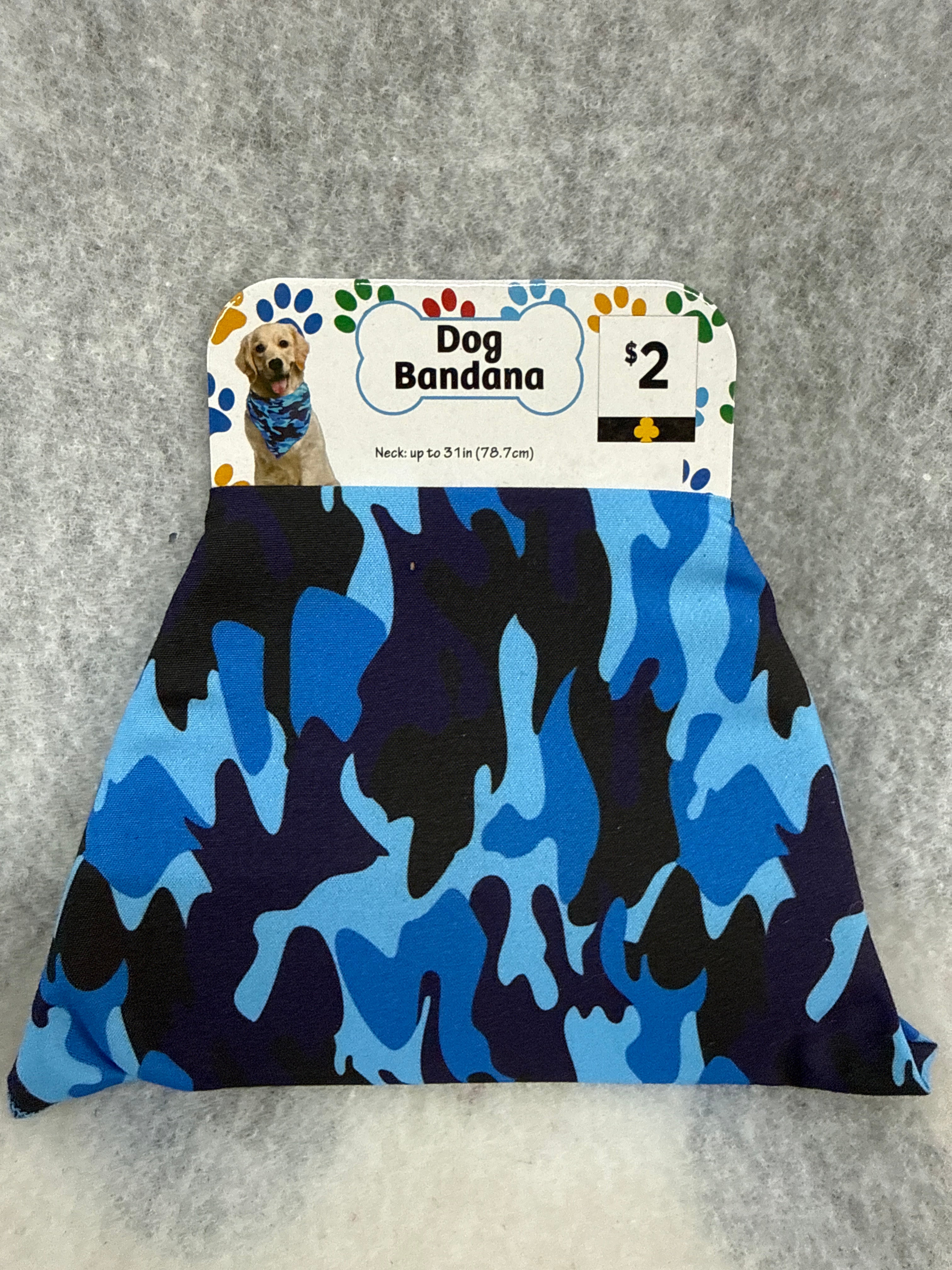 Blue Camouflage Dog Bandana