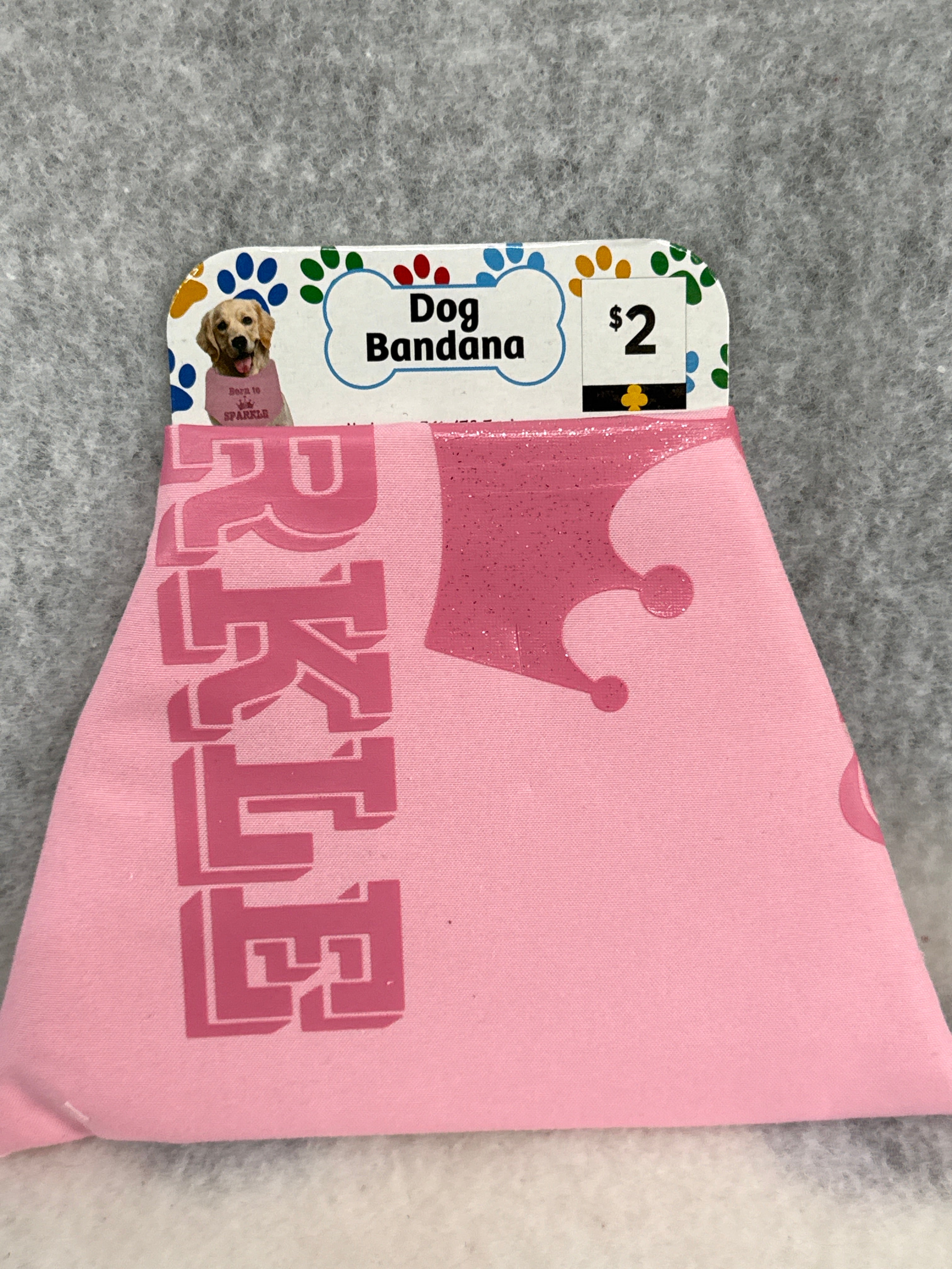 Pink Born to Sparkle Dog Bandana