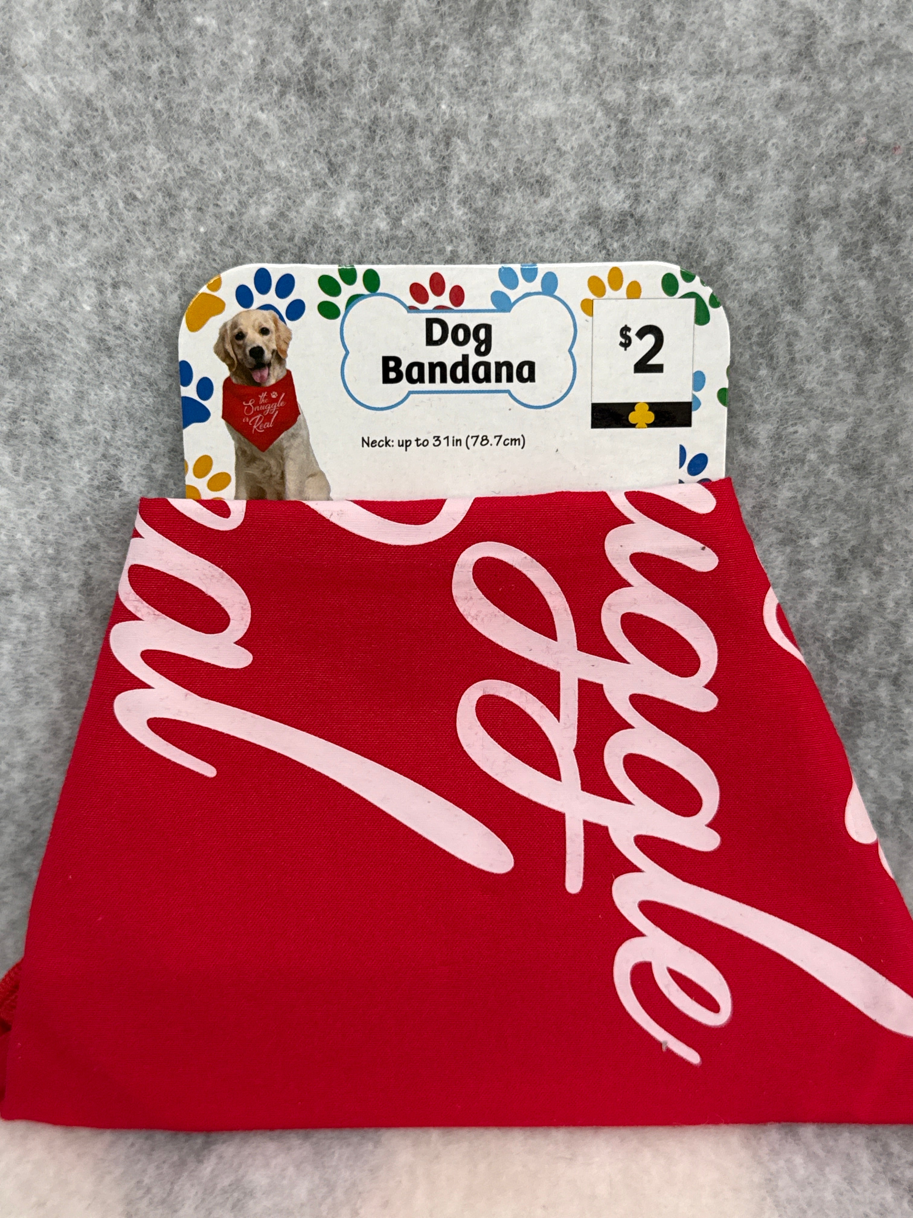 Red 'Snuggle is Real' Dog Bandana