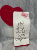 hand towel 2pk (red love you more)