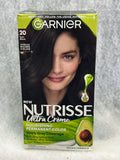 Garnier Nutrisse Nourishing Permanent Hair Color Creme - 20 Soft Black (Black Tea)