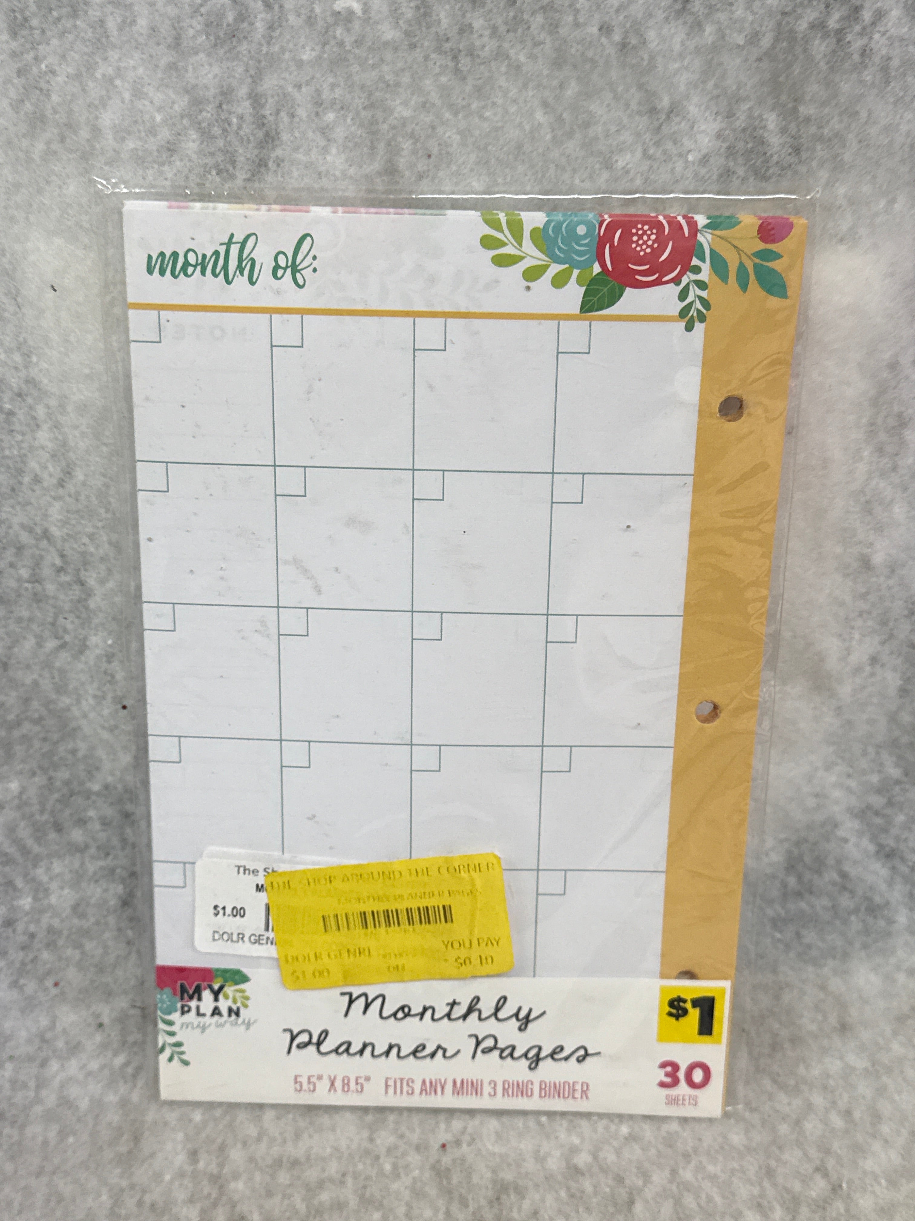 monthly planner pages