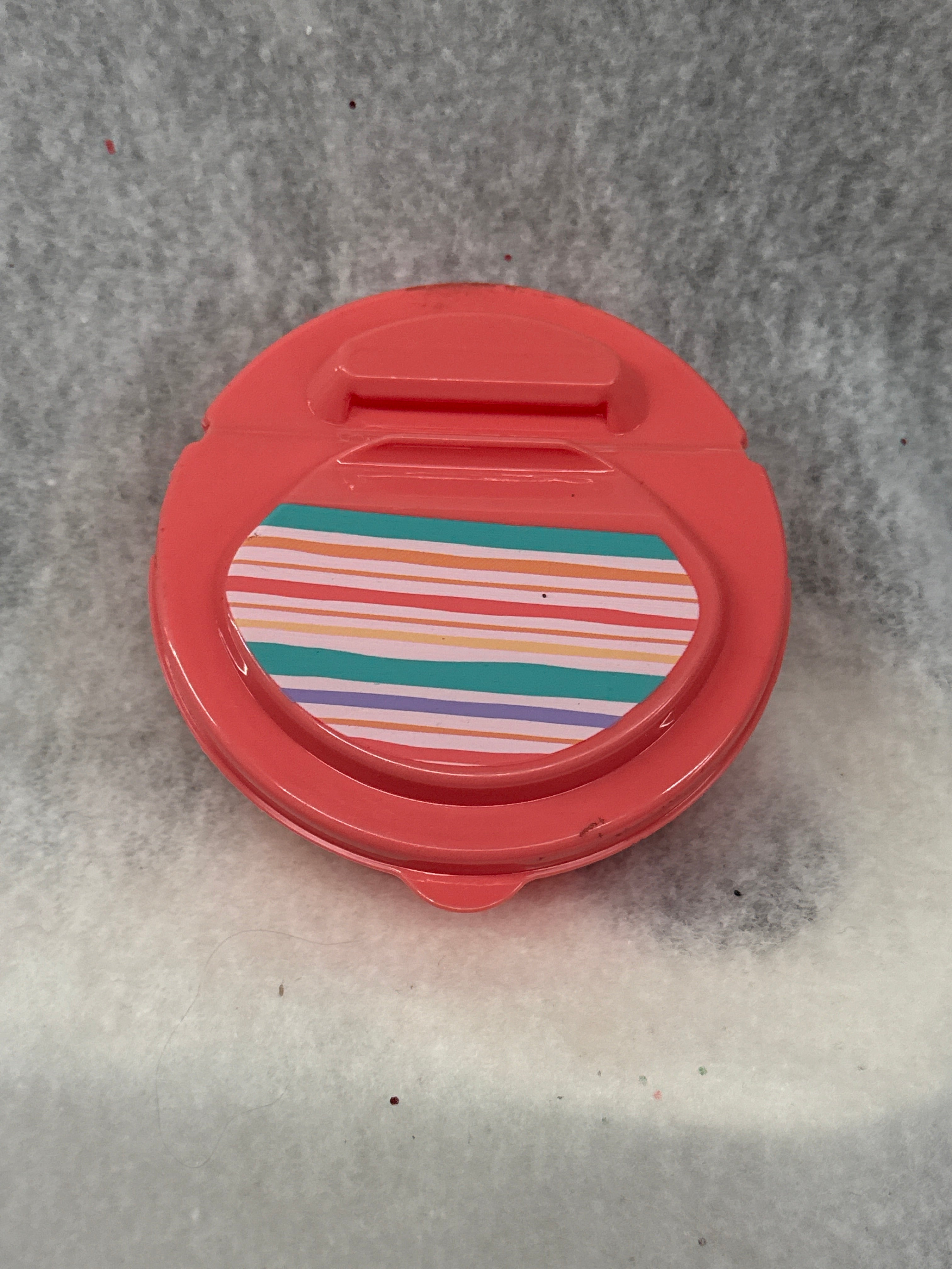 Divided Round Snack Container with Lid, Assorted