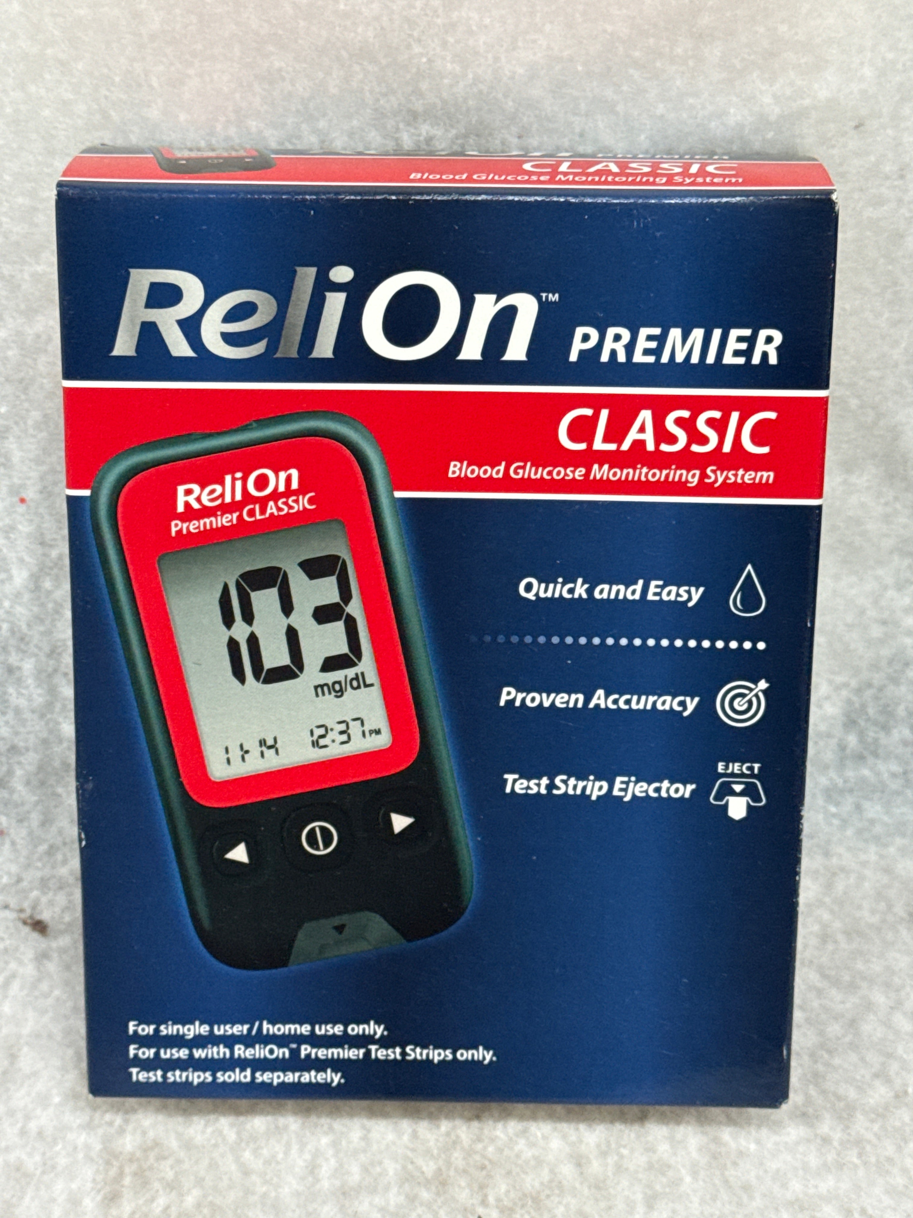 ReliOn Premier Classic Blood Glucose Monitoring System