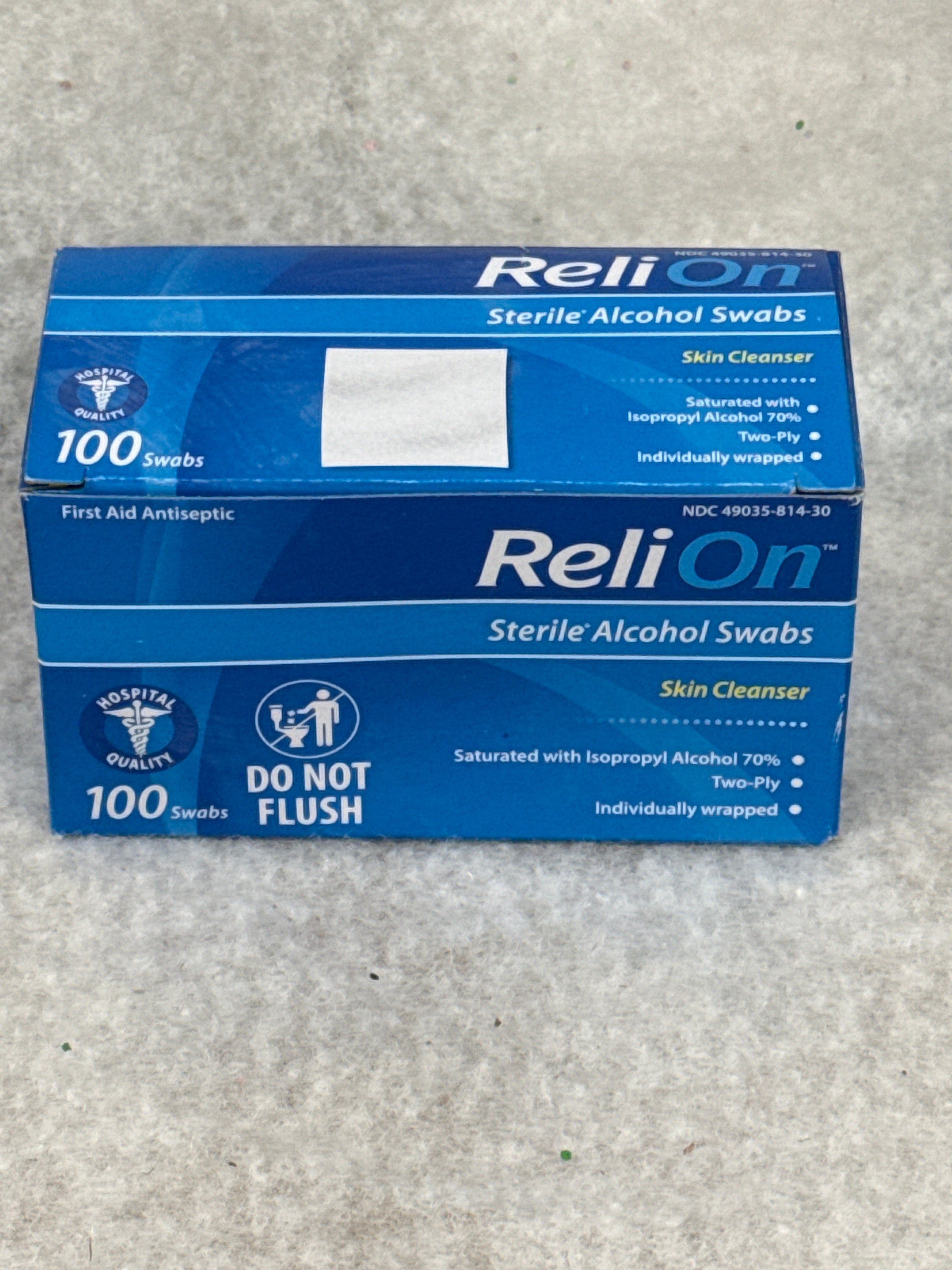 ReliOn Sterile Alcohol Swabs, 100 Count