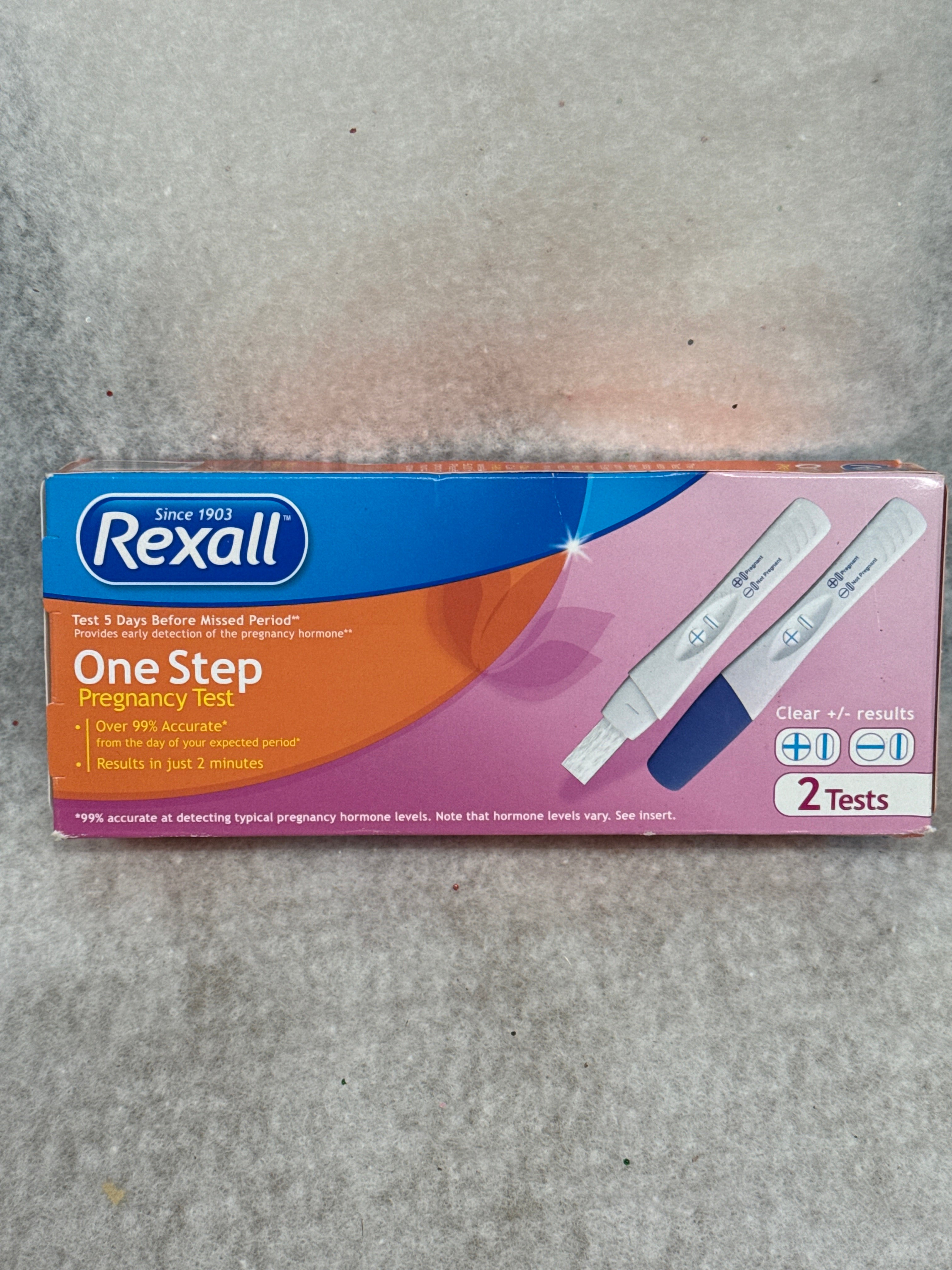 Rexall One Step Pregnancy Test, 2 ct