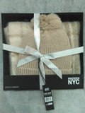 Madden NYC Tan Beanie and Scarf Set