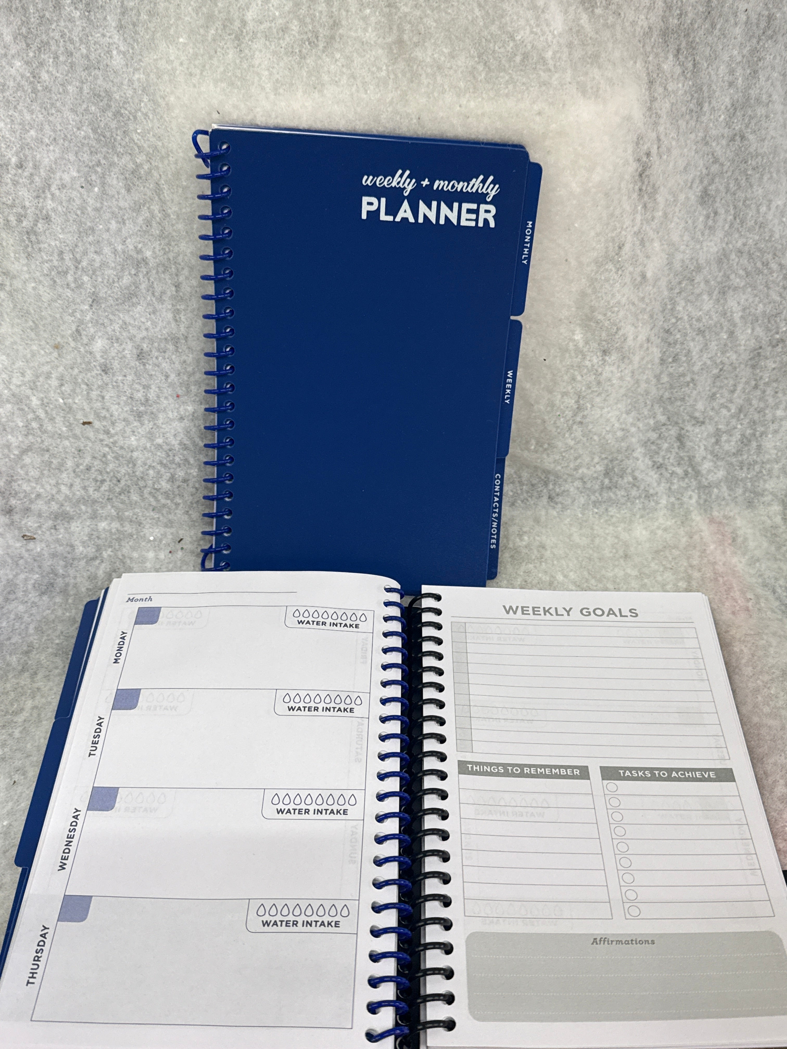 weekly/ monthly planner (blue)