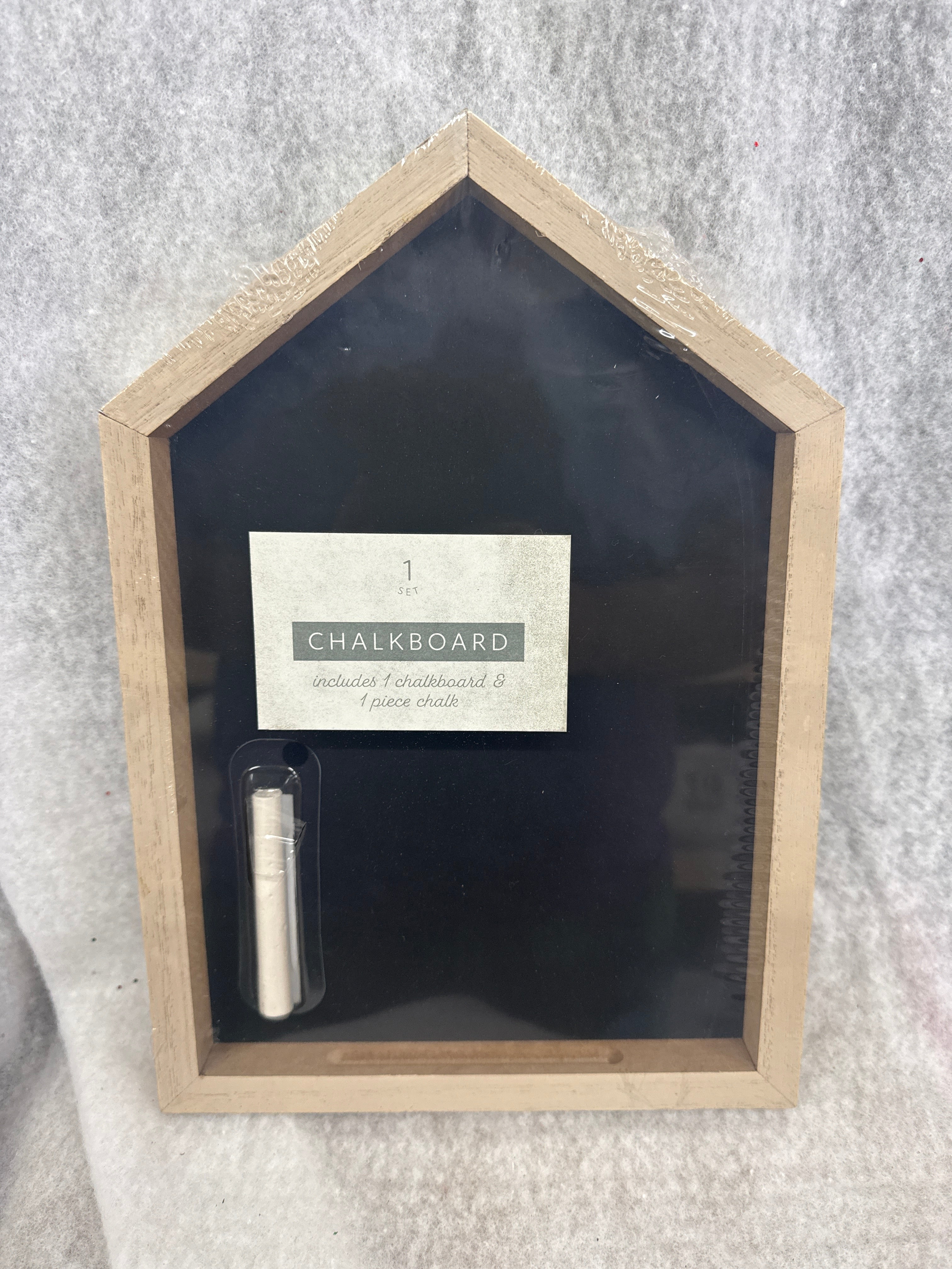 House-Shaped Wooden Chalkboard Set