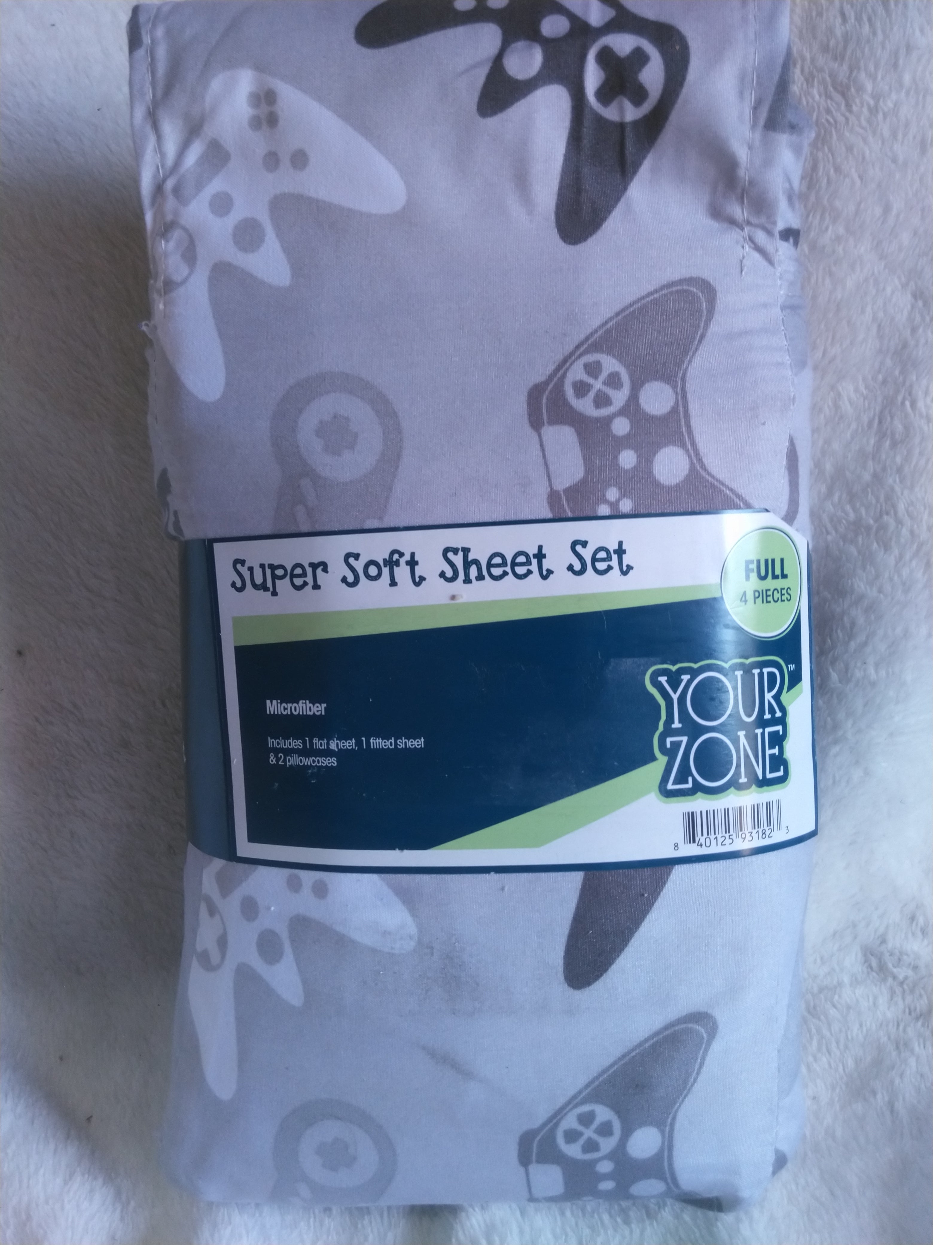 Your Zone Gamer Video Game Controller Full Size Microfiber Sheet Set