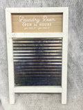 Decorative Laundry Washboard Signs "Brand New" set of 2