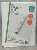 Pen+Gear Mini Durable View Binder, 1" D-Ring, White